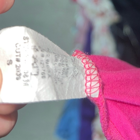 Jolie Hot Pink long sleeve ruffled dress size S - Picture 5 of 8